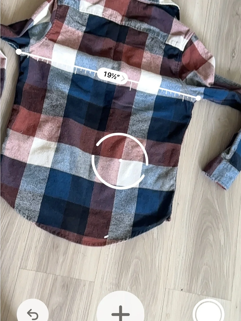 Free Planet Plaid Flannel Button Down Shirt Size S Rust Burgundy Blue Cotton